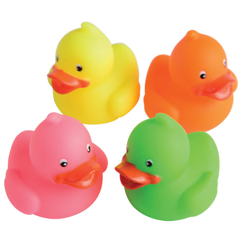 Mini Neon Ducks Party Favor (One dozen)