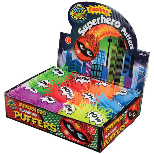 Flashing Superhero Novelty Puffers (1 dozen)
