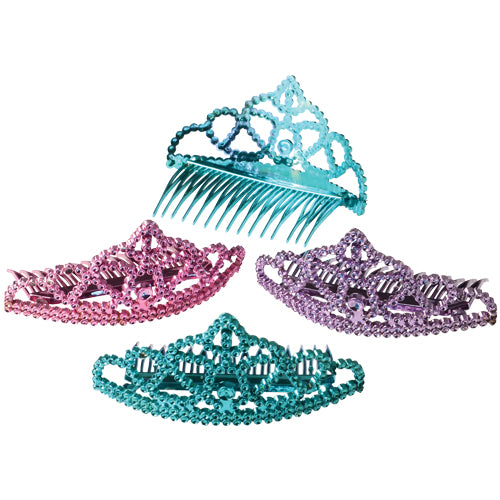 Multicolor Tiara Combs Costume Accessory (Assorted) (One dozen)