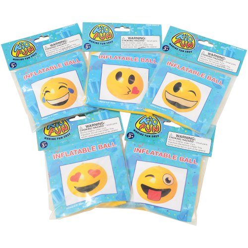 Emoticon Inflatable Balls 12 inch Toy (1 Dozen)
