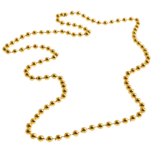 School Spirit Bead Necklace - (Gold) Team Spirit (One Dozen