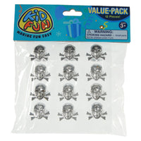 Metallic Skull Rings Novelty (1 dozen)