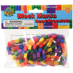 Block Mania Bead Bracelets (pack of 12)