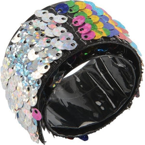 Rainbow Sequin Slap Bracelet Party Favor (Bag of 24)