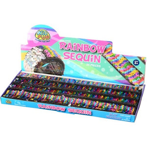 Rainbow Sequin Slap Bracelet Party Favor (Bag of 24)