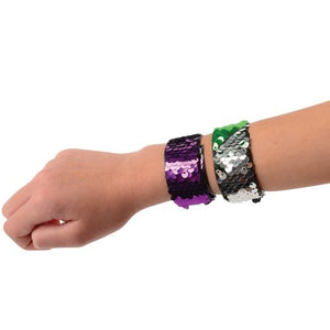 Mermaid Sequins Slap Bracelet Party Favor (Pack of 6)