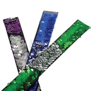 Mermaid Sequins Slap Bracelet Party Favor (Pack of 6)