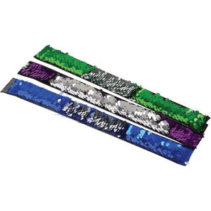 Mermaid Sequins Slap Bracelet Party Favor (Pack of 6)