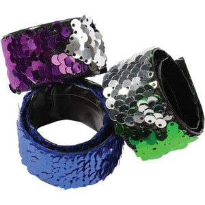 Mermaid Sequins Slap Bracelet Party Favor (Pack of 6)