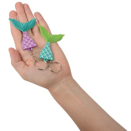 Mermaid Tail Rubber Keychains Party Favor (1 Dozen)