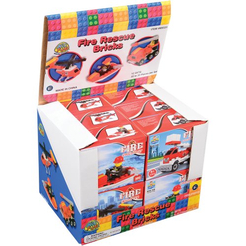 Fire Rescue Bricks Toy, 25 To 32-Pcs (1 Dozen)