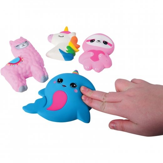 Squishy Whimsical Animal Stickers (1 Dozen)