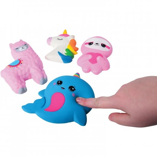 Squishy Whimsical Animal Stickers (1 Dozen)