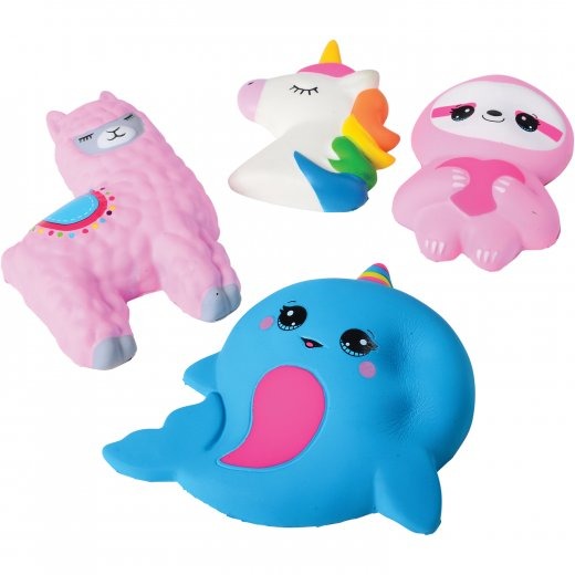 Squishy Whimsical Animal Stickers (1 Dozen)