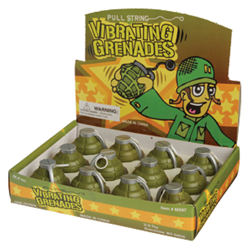 Toy Pull String Vibrating Grenades (One Dozen)