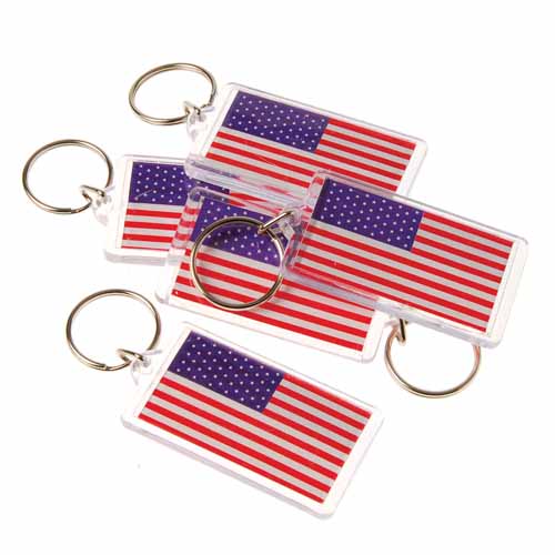 U.S. Flag Keychain Accessory (One dozen)