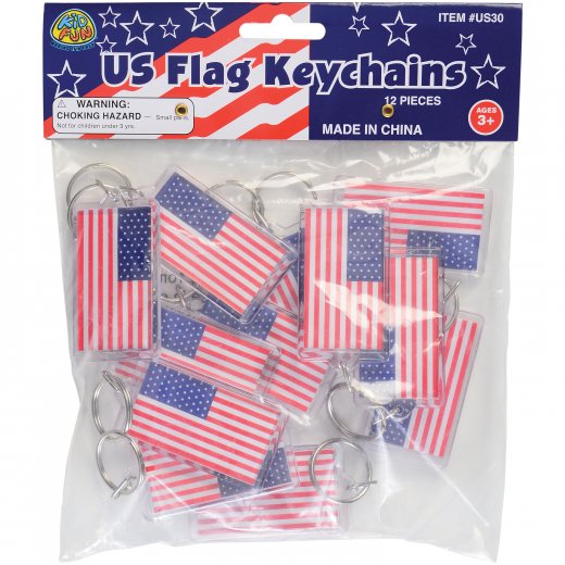 U.S. Flag Keychain Accessory (One dozen)