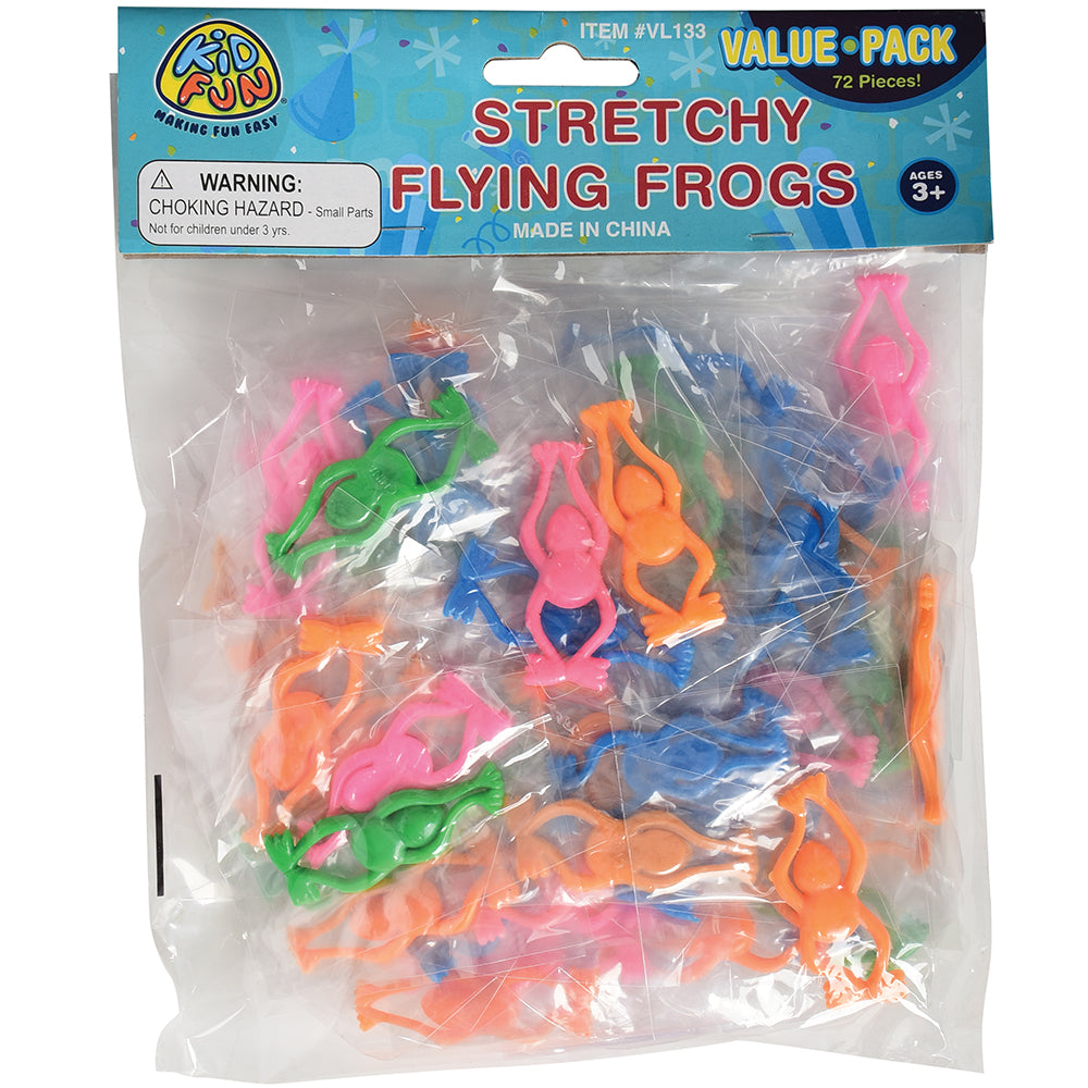 Stretchy Flying Frogs Toy Set - 72 Pieces