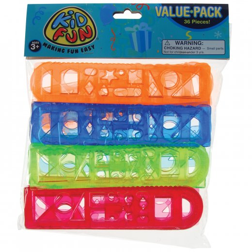 6" Stencil Rulers Stationery (One Package)