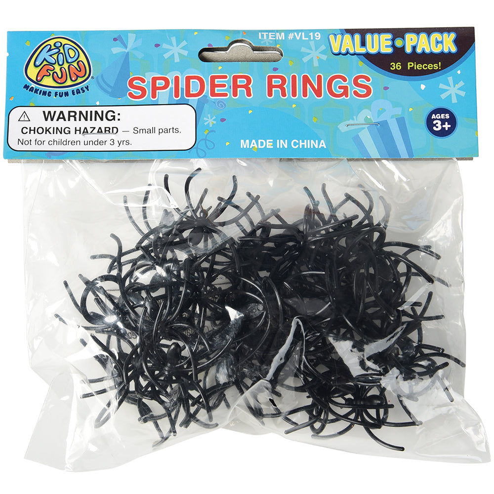 Spider Rings Party Favor - 36 Pieces