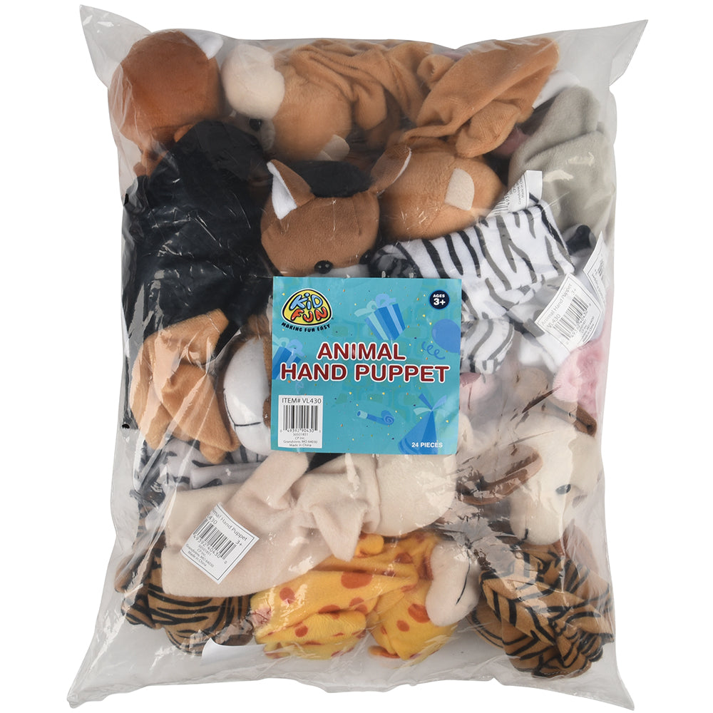 Animal Hand Puppet (24 per Package)
