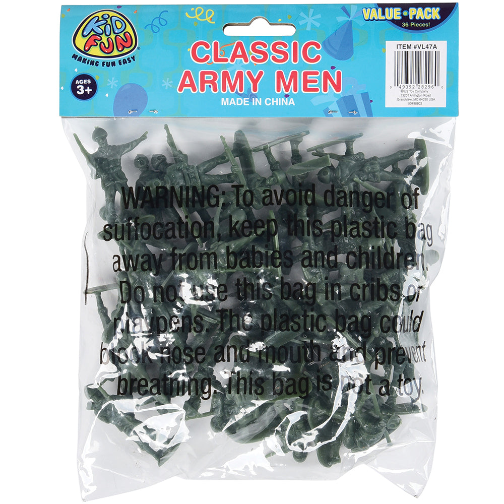 Classic Army Men Toy Set (Pack of 36)