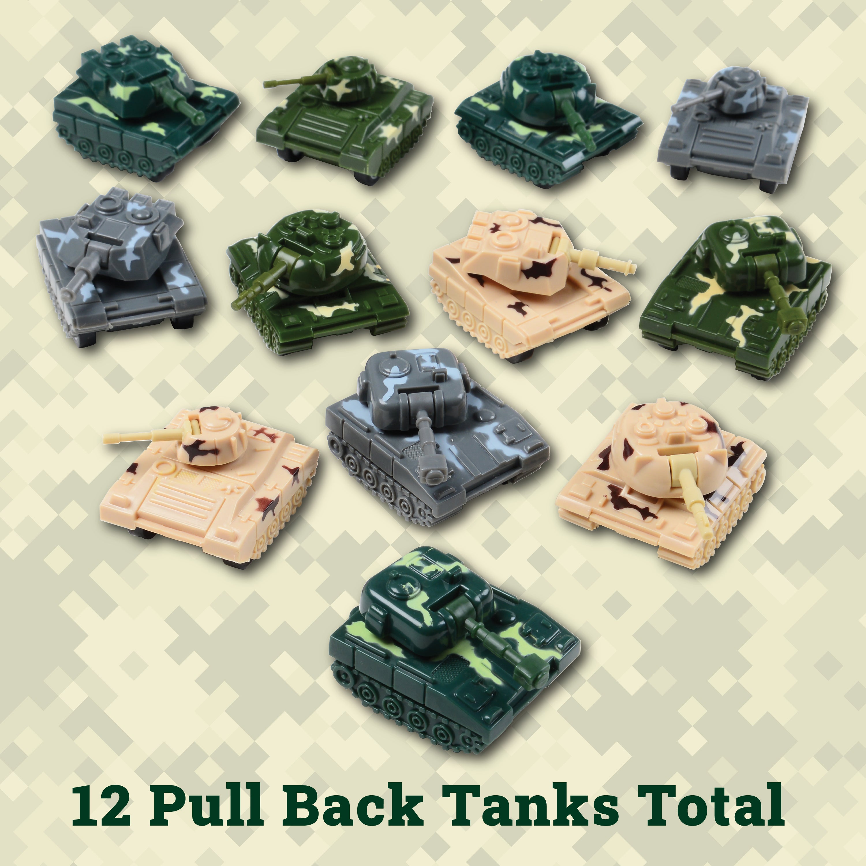 Toy Pullback Tanks (One Dozen) - Only $19.88 at Carnival Source