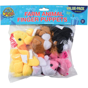 Farm Animal Finger Puppets Toy (one dozen)