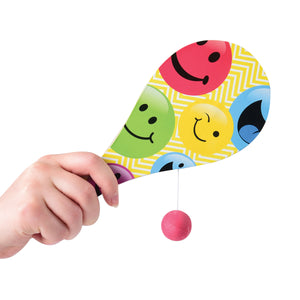Smile Paddle Balls Toy (One Dozen)