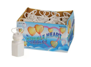 White Double Heart Bubbles (1 Dozen)