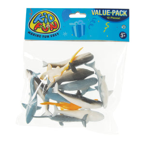 Mini Shark And Whale Toy Set (One dozen)
