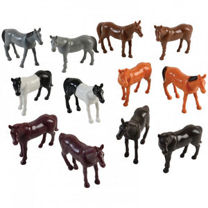 Toy Plastic Horses 4.5 inch (1 Dozen)