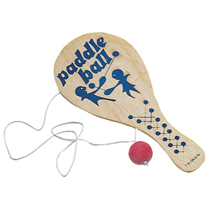 Wood Paddle Balls Toy (One Dozen)