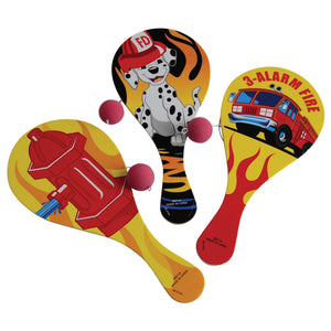 Firefighter Paddle Balls Toy (One dozen)