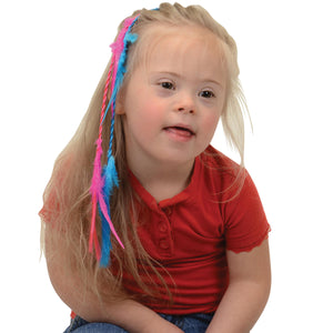 Neon Feather Hair Clips Beauty Accessory (1 Dozen)