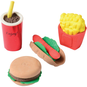 Junk Food 3D Erasers Stationery (pack of 12)