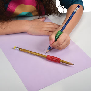 Glitter Pencil Stationery Grips (1 Dozen)