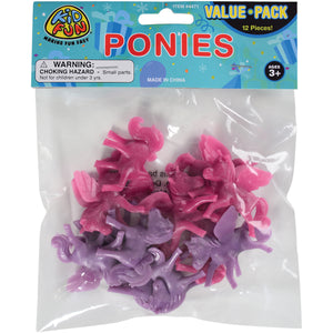 Pink And Purple Mini Ponies Toy Set (pack of 12)