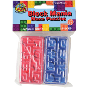 Block Mania Maze Puzzle Toy (pack of 6)