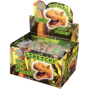 Stretchy Dinosaur Hand Puppet Toy (pack of 6)