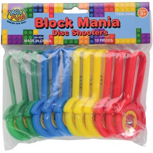 Block Mania Disc Shooters Toy (pack of 12)
