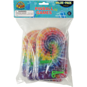 Tie Dye Pinball Games Toy (set of 4)