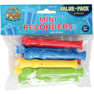Mini Recorders Toy (Pack of 8)