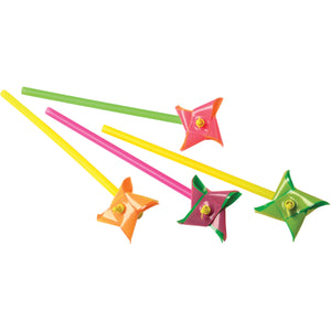 Mini Neon Pinwheels Party Favor (Pack of 6)