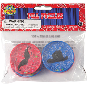 Western Pill Puzzles Toy (Pack of 6)