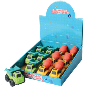 Eco-Friendly Toy  Construction Trucks 12 Piece Display