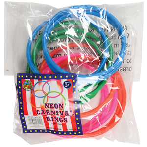 Neon Carnival Rings Party Supply - 5.25 Inch (One dozen)