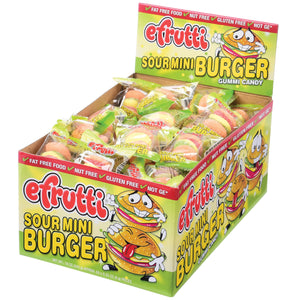Efrutti Mini Sour Burgers Candy 60 Per Display