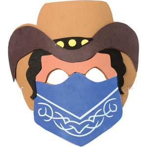 Cowboy Foam Masks Costume (1 Dozen)