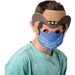 Cowboy Foam Masks Costume (1 Dozen)